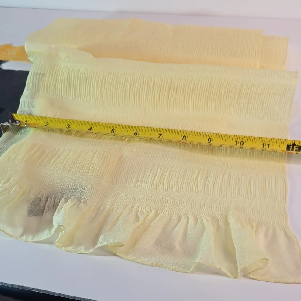 NWOT Yellow Women's Ruffled Textured Scarf Lightweight